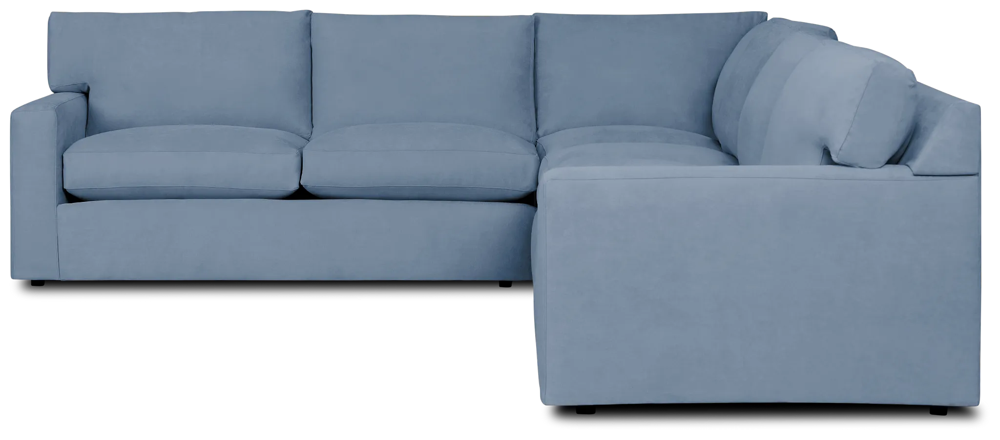 Hudson Blue Fabric Medium Two-arm Sectional
