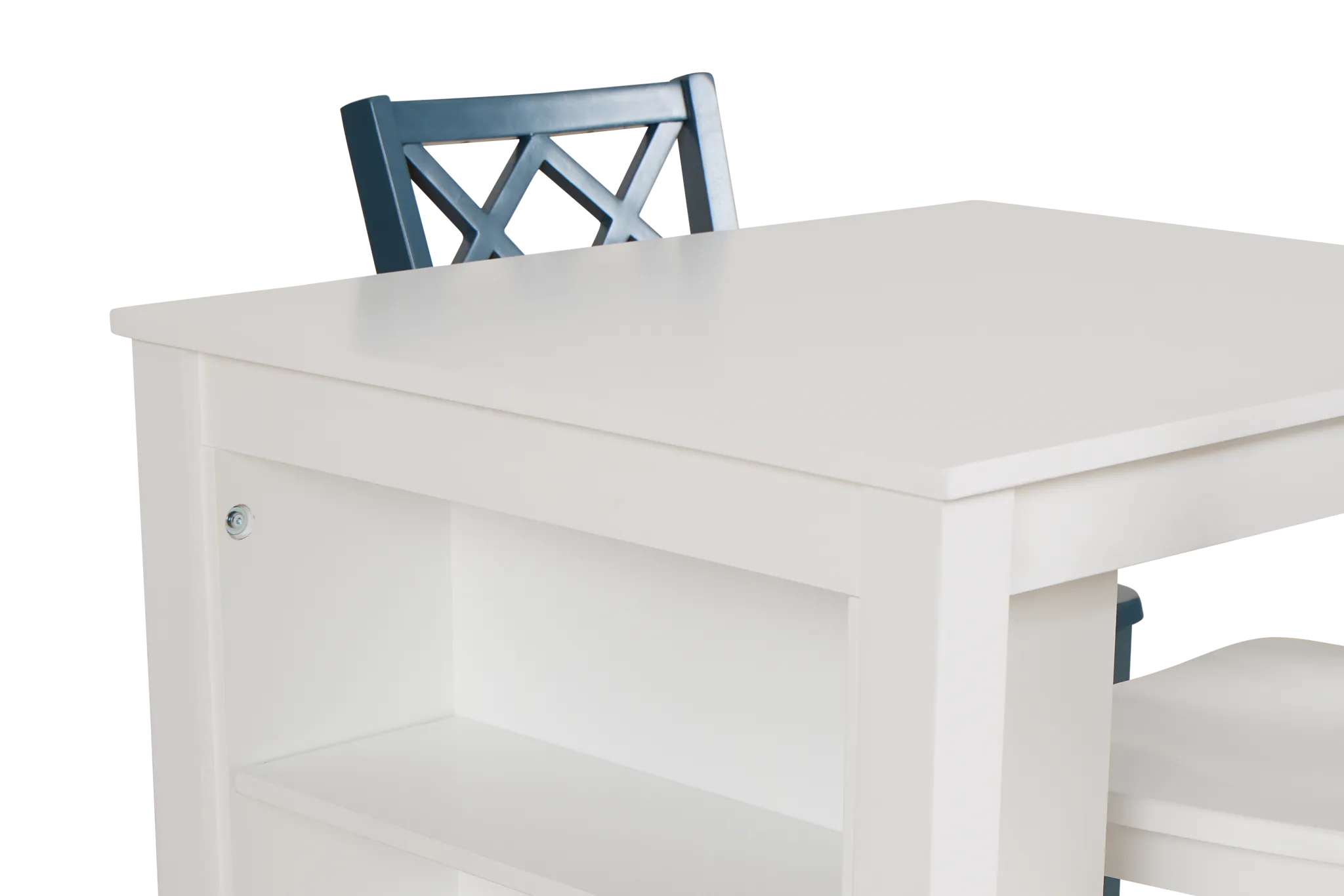 Edgartown White Storage High Table & Mixed Barstools