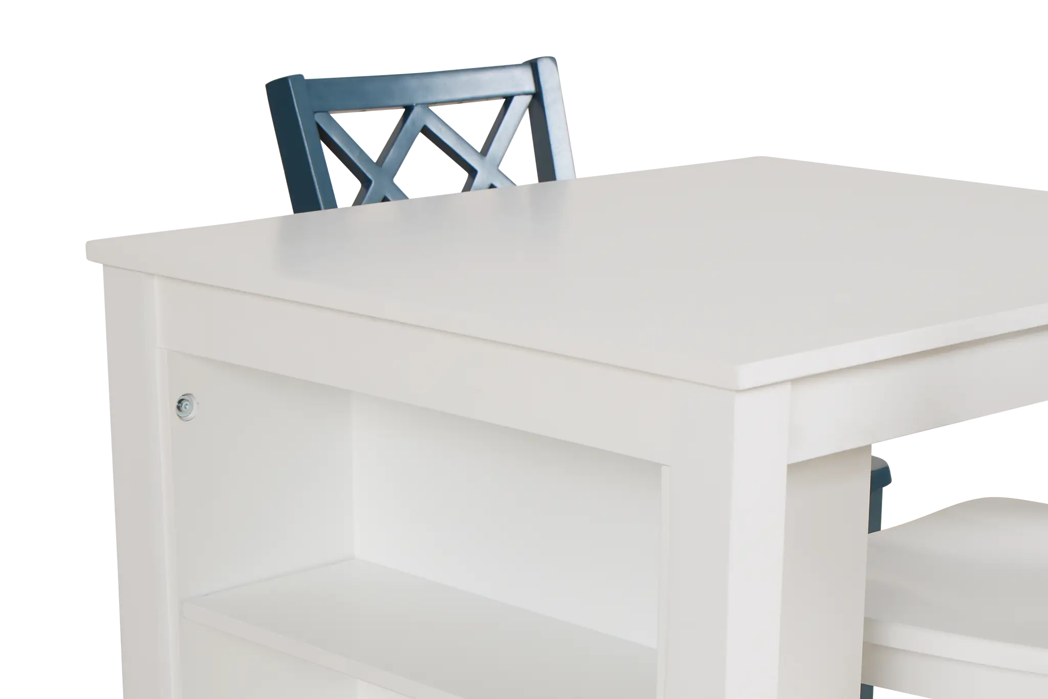 Edgartown White Storage High Table & Mixed Barstools Edgartown White Storage High Table & Mixed Barstools