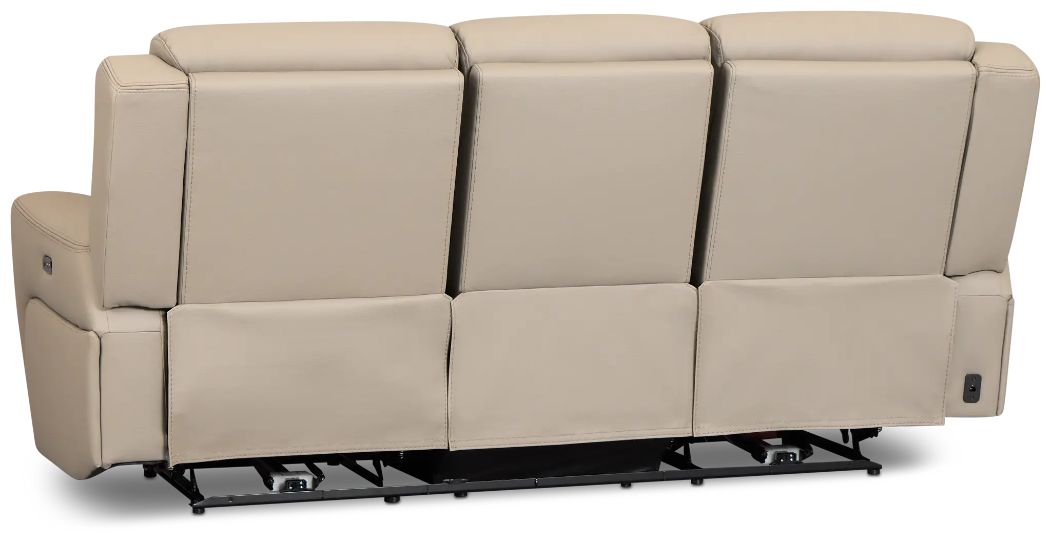 Wilder Taupe Leather Power Reclining Sofa W/ Power Headrest Wilder Taupe Leather Power Reclining Sofa W/ Power Headrest