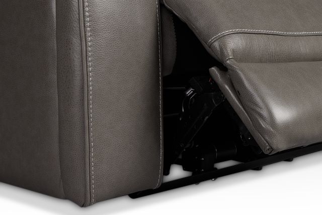 Jasper Gray Leather Power Recliner