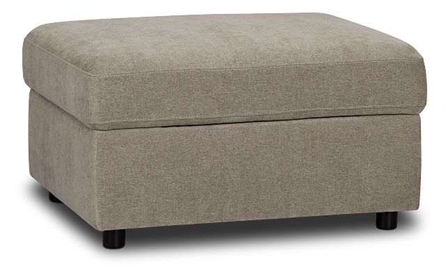 Addie Gray Fabric Storage Ottoman