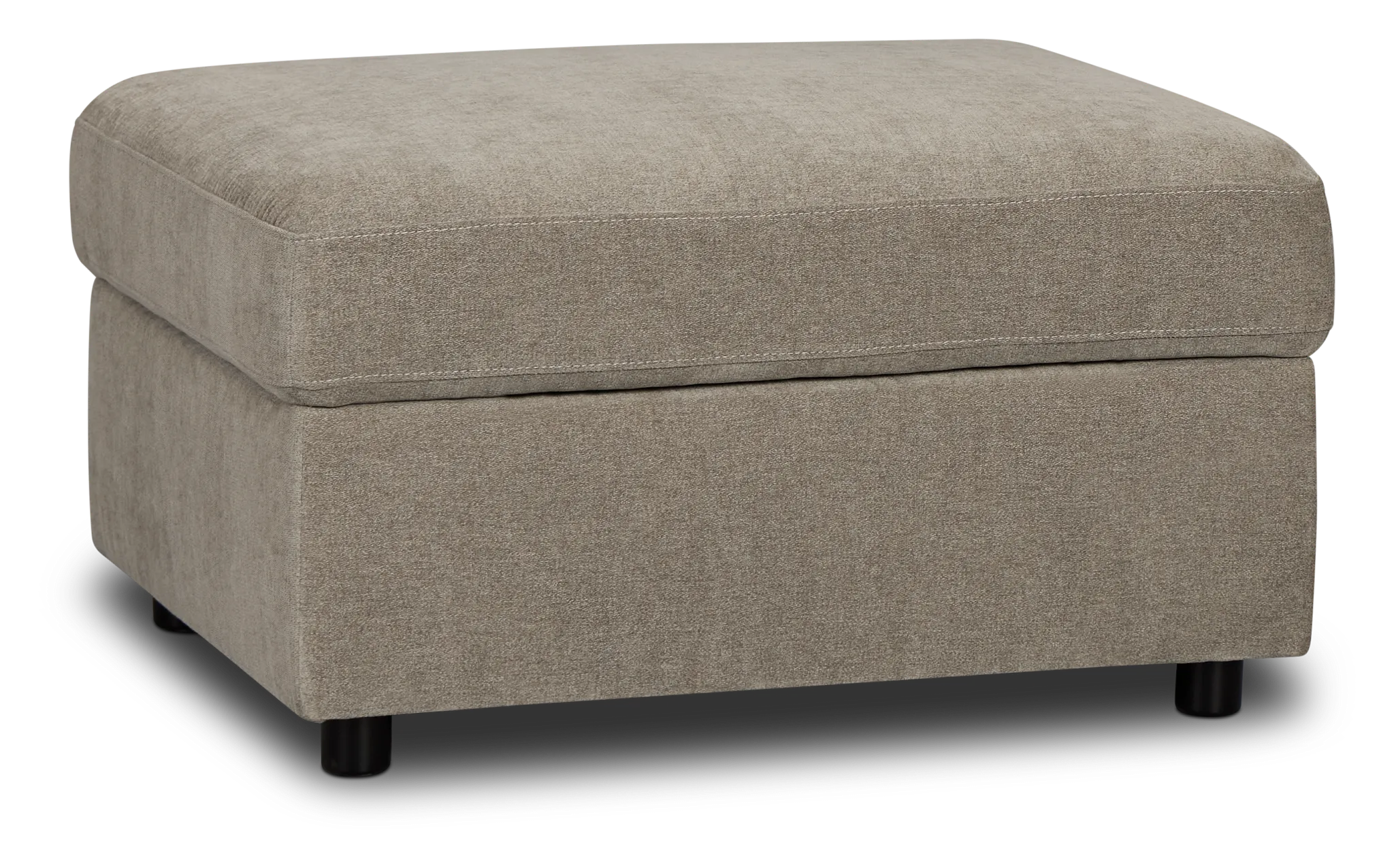 Addie Gray Fabric Storage Ottoman