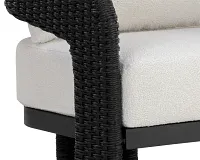 Anya Black Ivory Accent Chair