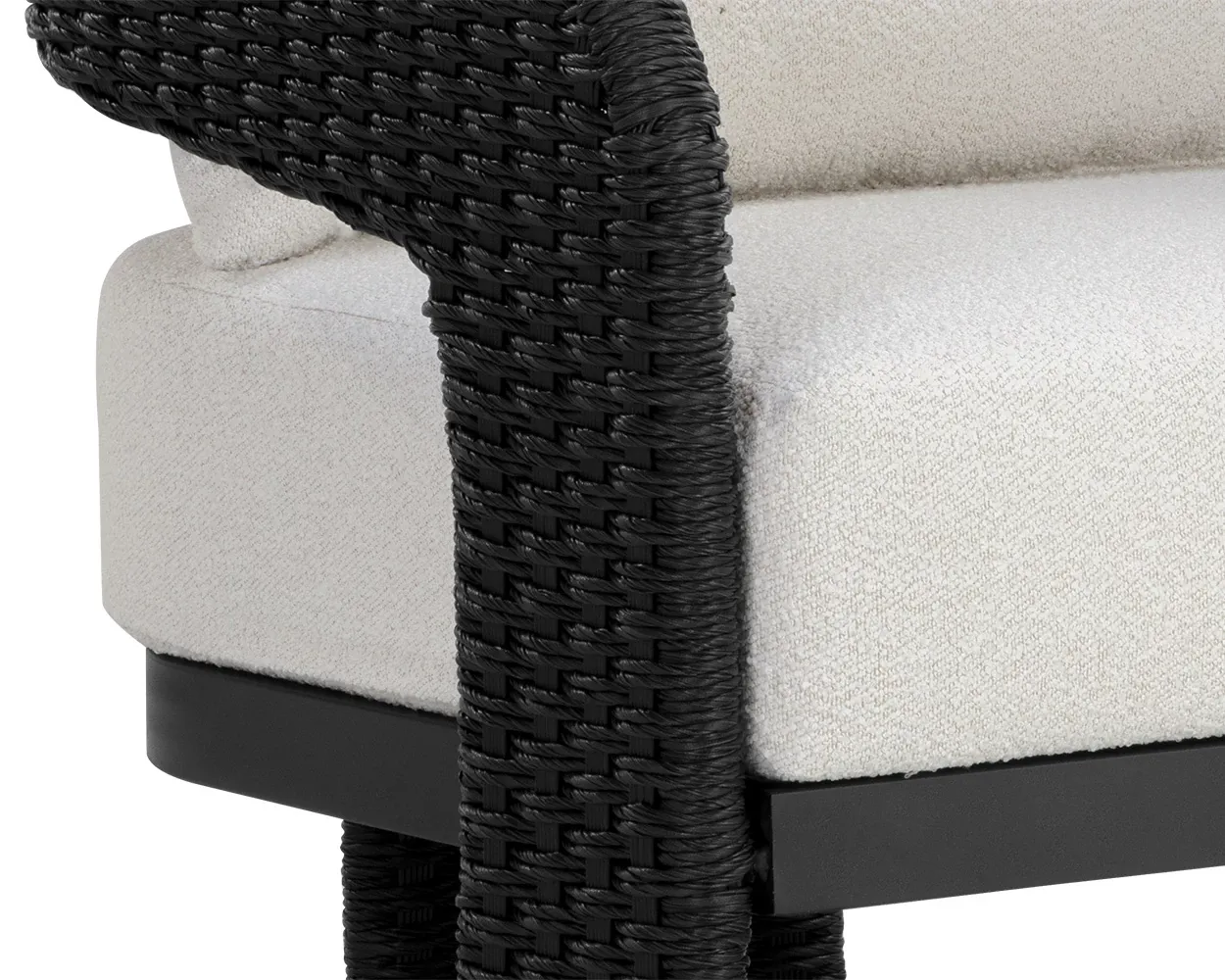 Anya Black Ivory Accent Chair