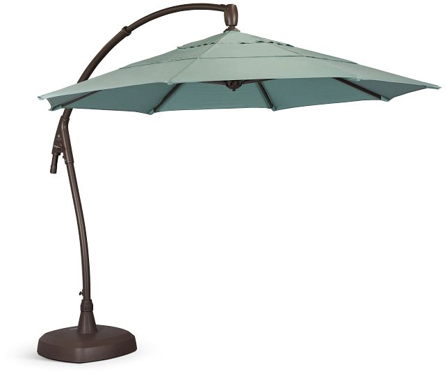 Belize Teal Cantilever Umbrella Set