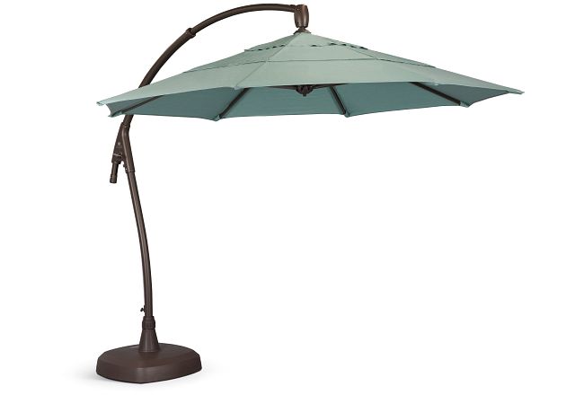 Belize Teal Cantilever Umbrella Set