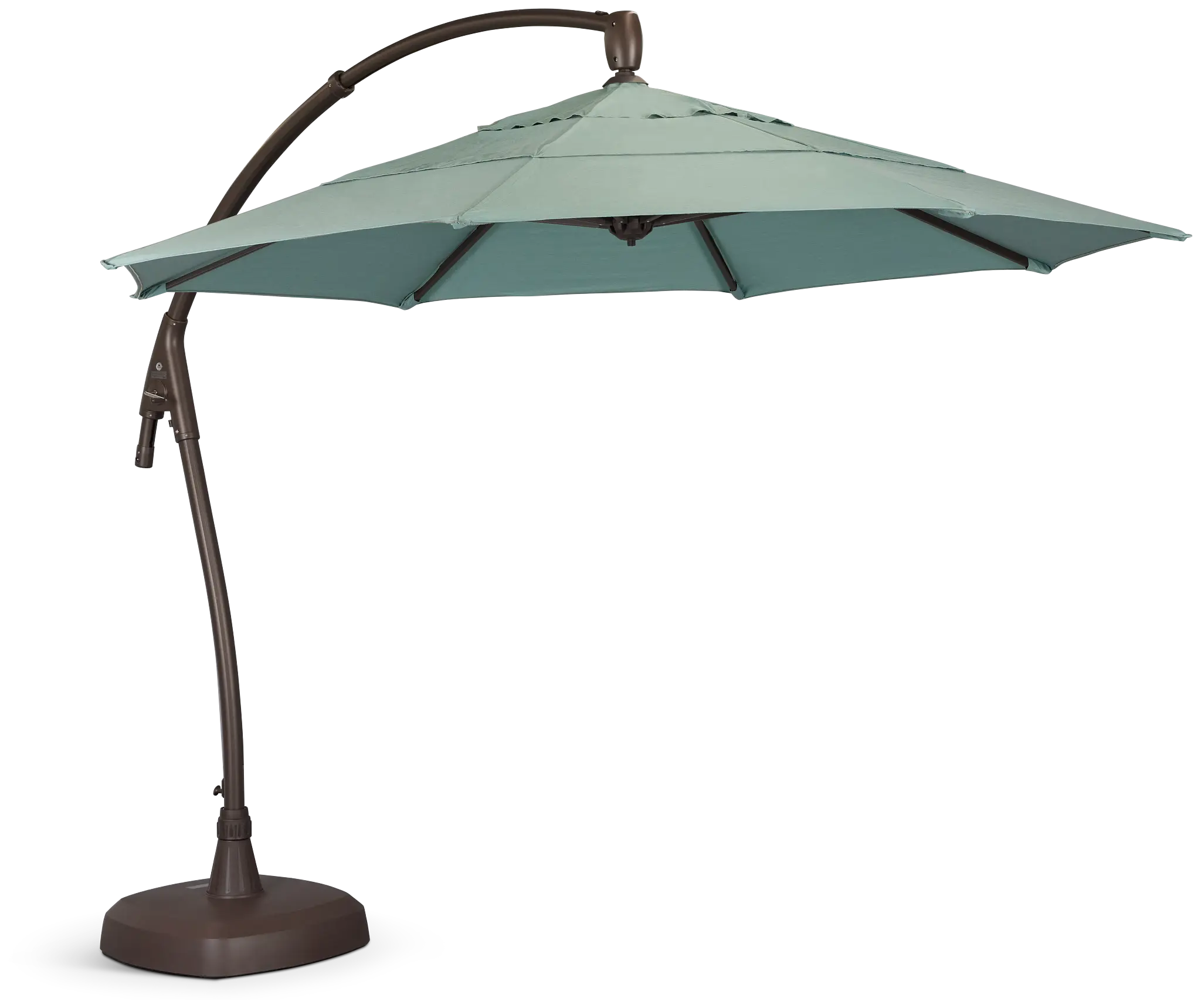 Belize Teal Cantilever Umbrella Set Belize Teal Cantilever Umbrella Set