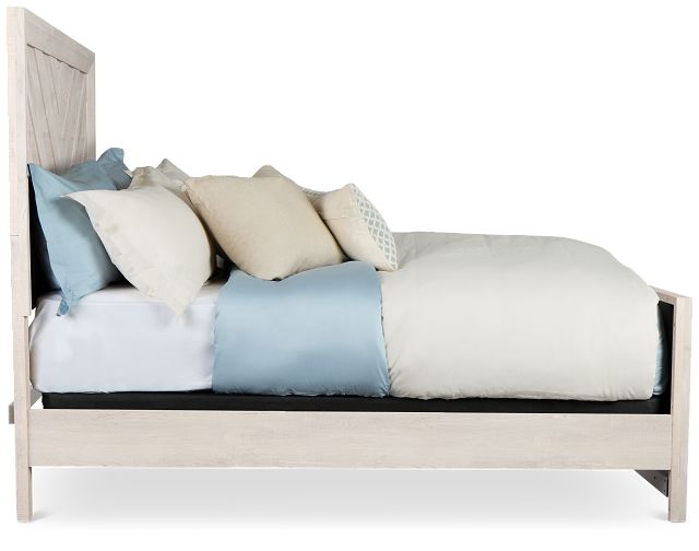 Delray White Panel Bed
