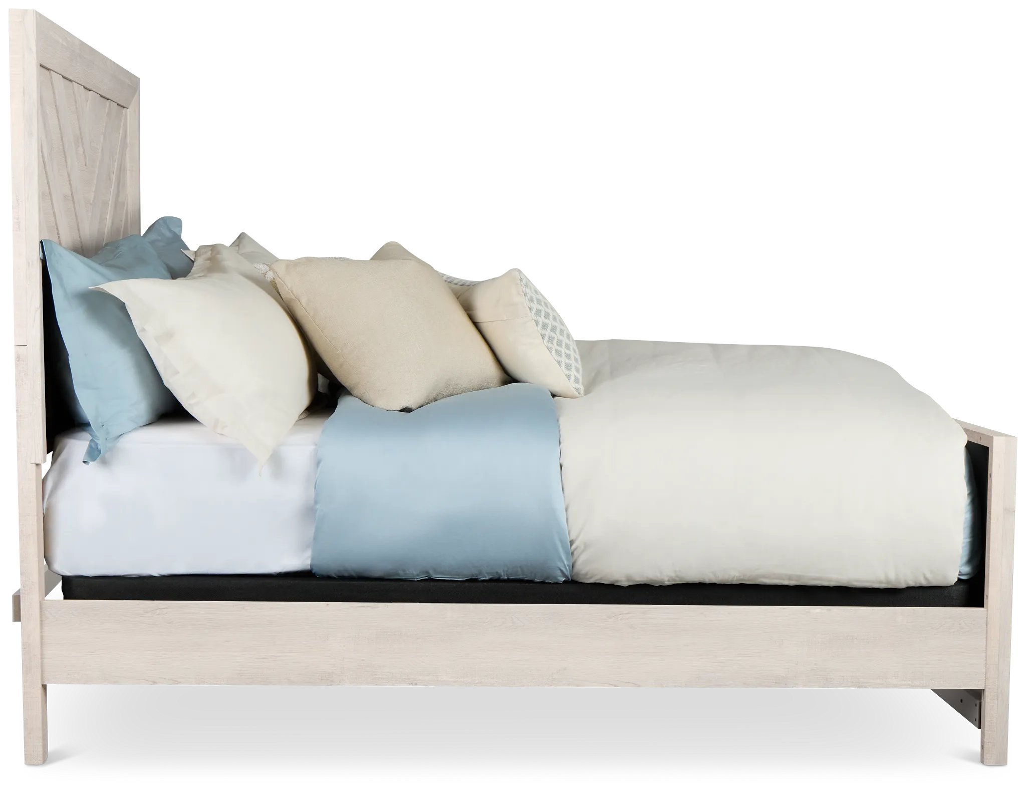 Delray White Panel Bed