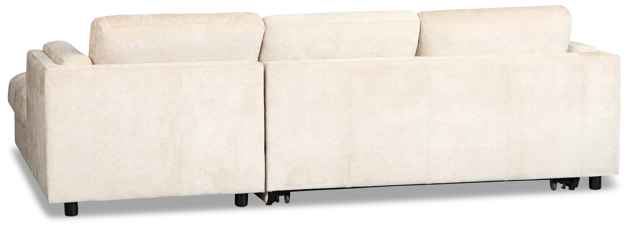 Farren Beige Fabric Small Right Chaise Storage Sleeper Sectional