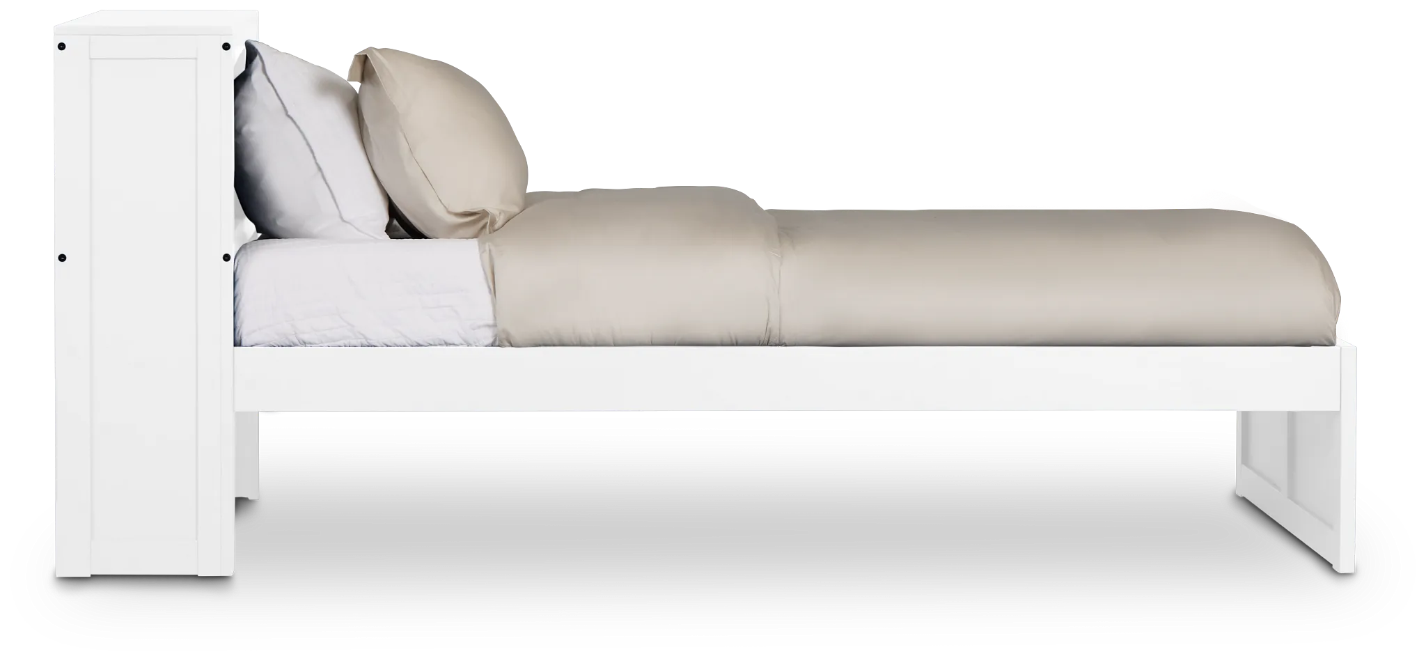 Charleston White Bookcase Bed