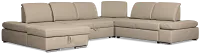 Eden Gray Micro Medium Left Chaise Sleeper Sectional