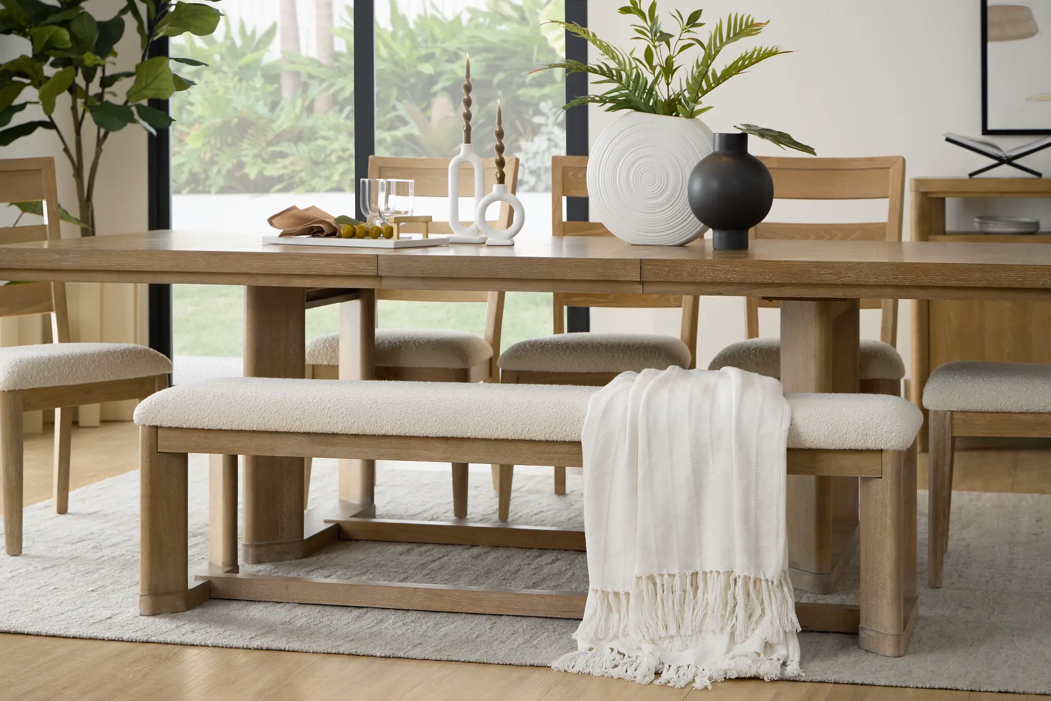 Alton Light Tone Upholstered Dining Bench Alton Light Tone Upholstered Dining Bench