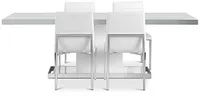 Miami White 94" Table & 4 Chairs