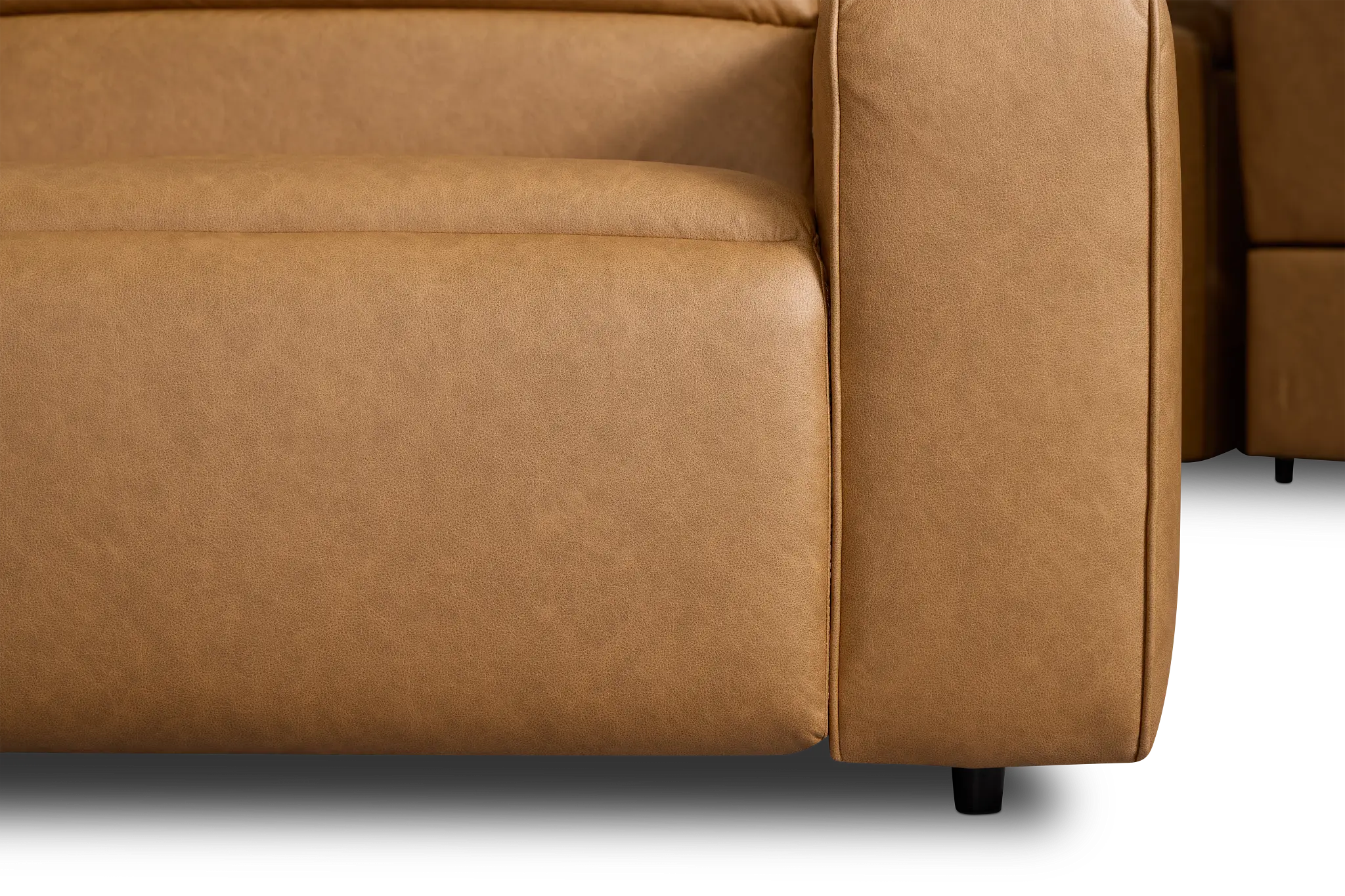 Sawyer Light Brown Micro Large Triple Power Reclining Two-arm Sectional Sawyer Light Brown Micro Large Triple Power Reclining Two-arm Sectional