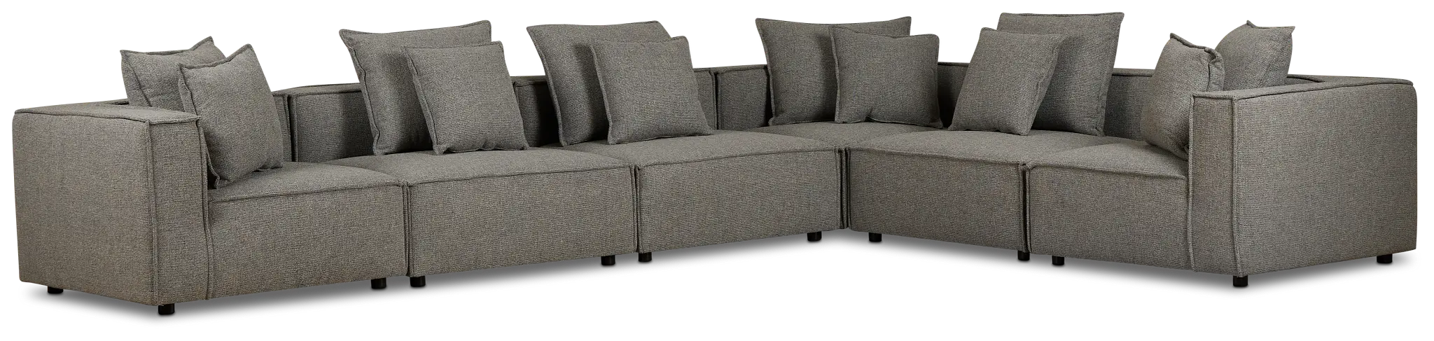 Tatum Gray Fabric 6-piece Modular Sectional Tatum Gray Fabric 6-piece Modular Sectional