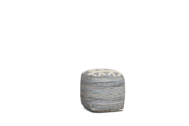 Belo Blue Accent Pouf