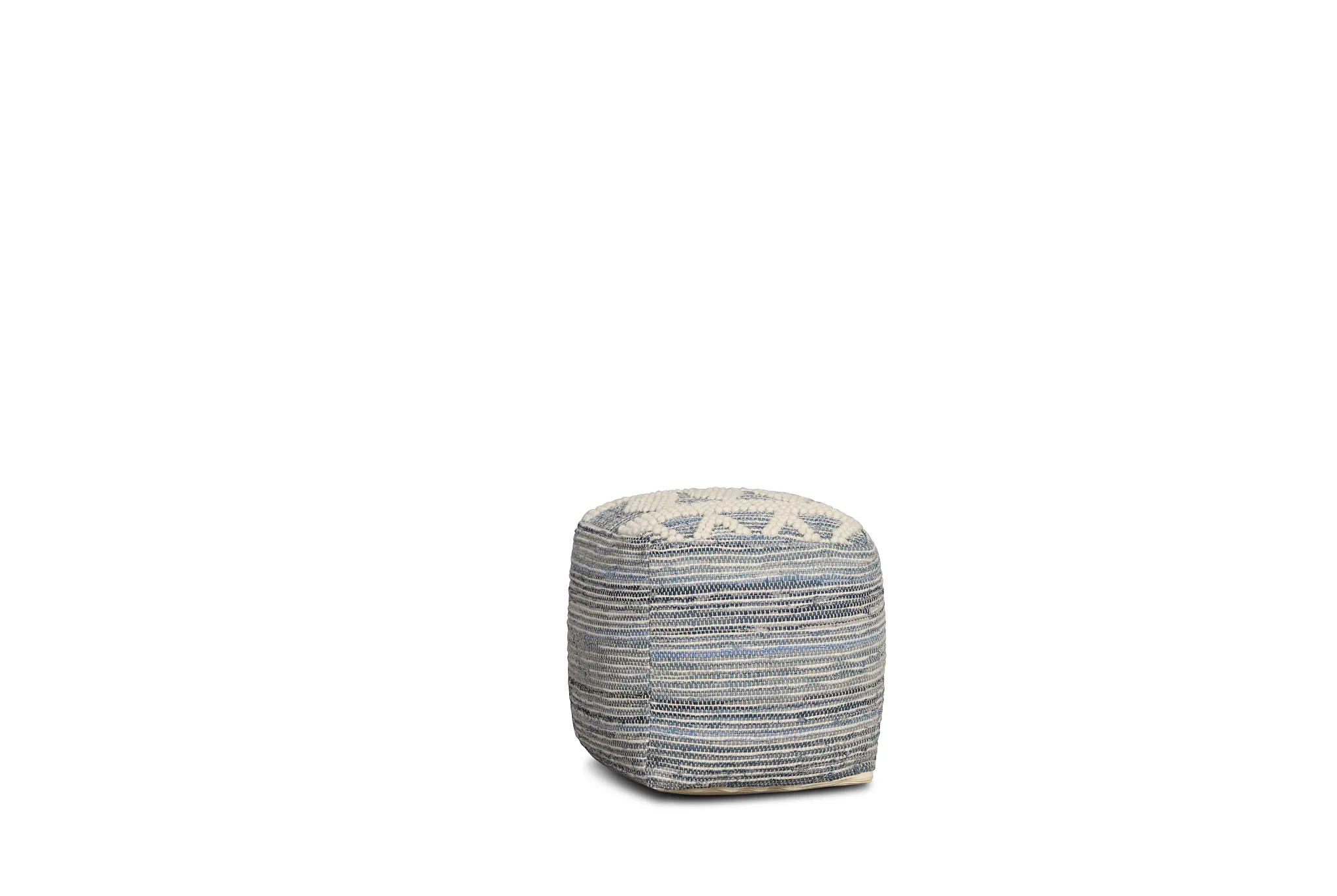 Belo Blue Accent Pouf