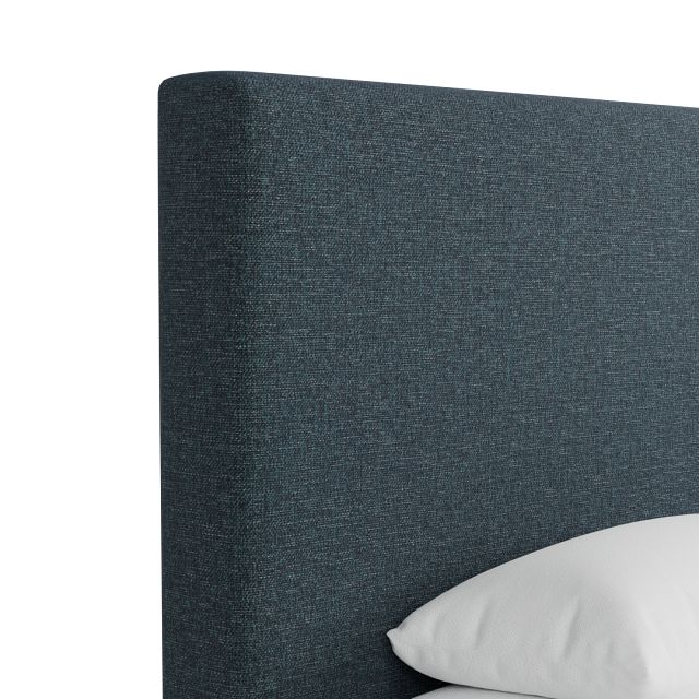 Gayton Elavation Dark Blue 54" Upholstered Platform Bed