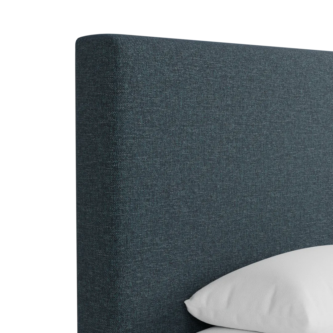 Gayton Elavation Dark Blue 54" Upholstered Platform Bed