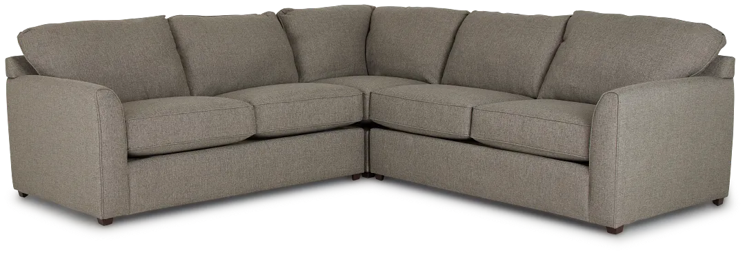 Asheville Brown Fabric Small Two-arm Sectional