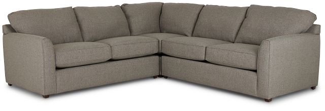 Asheville Brown Fabric Small Two-arm Sectional (1)