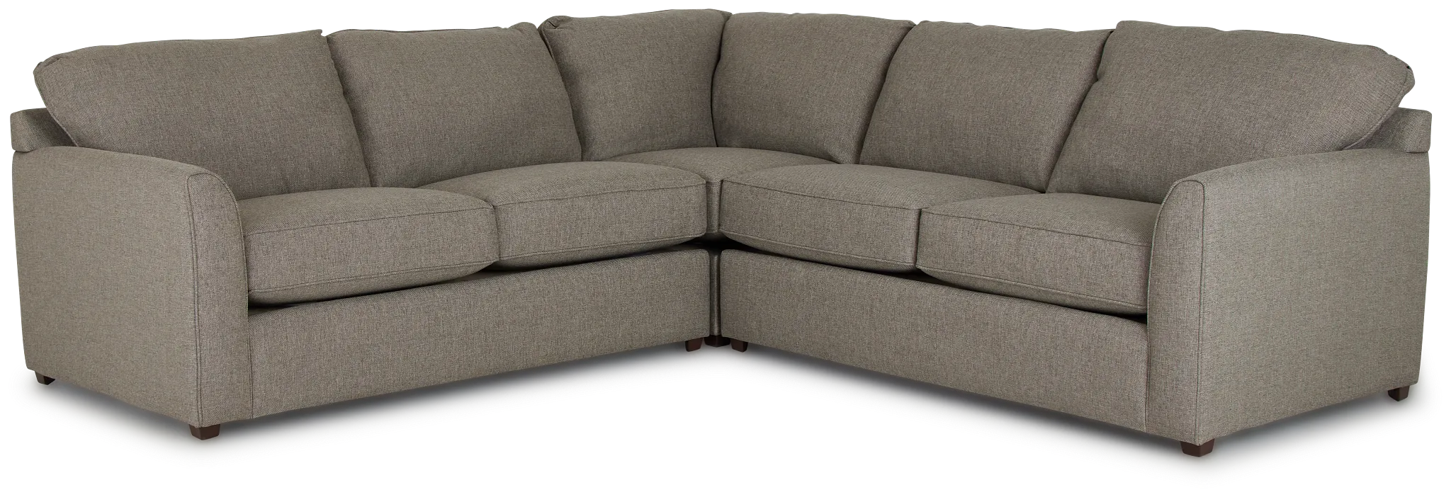Asheville Brown Fabric Small Two-arm Sectional