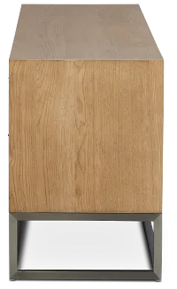 Haven Light Tone 74" Tv Stand With Metal Base