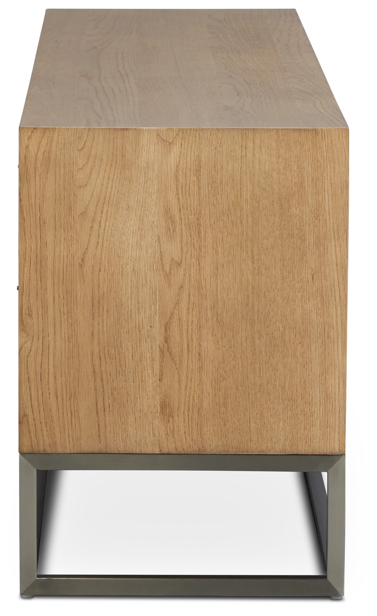 Haven Light Tone 74" Tv Stand With Metal Base