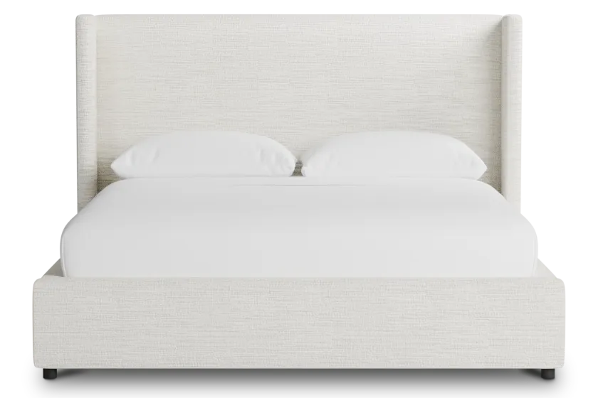 Captiva Maguire Ivory 48" Upholstered Shelter Bed