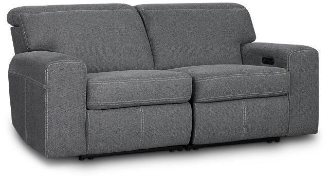 Callum Dark Gray Fabric Power Reclining Sofa