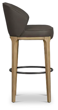 Libby Dark Gray Micro 30" Upholstered Barstool