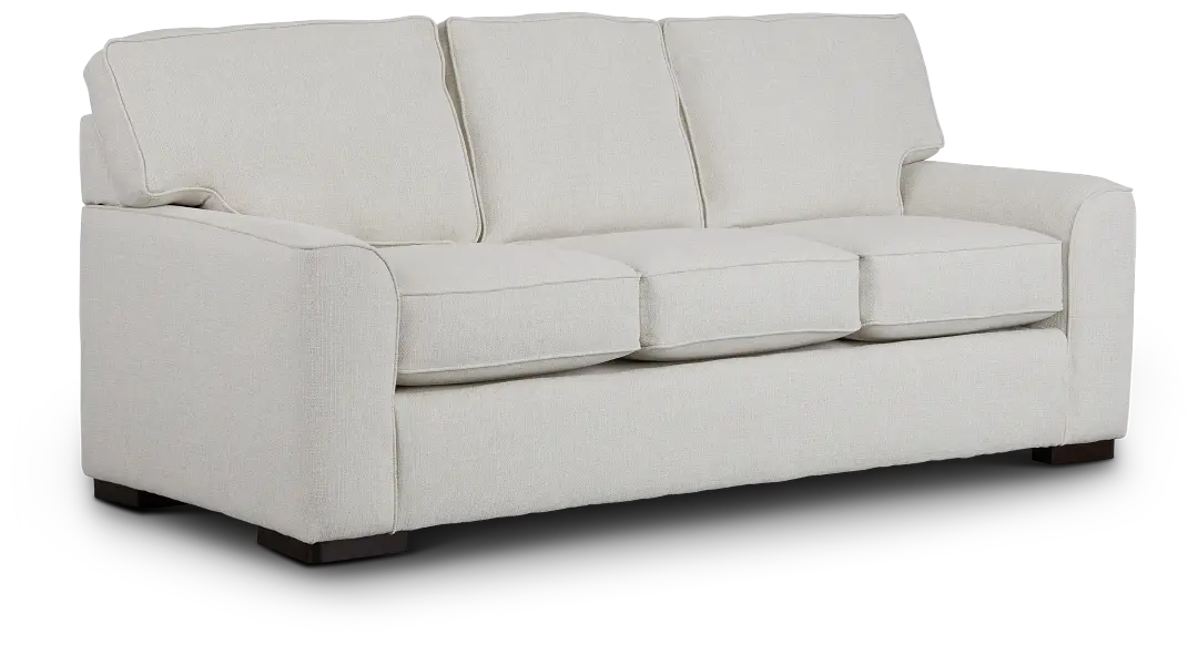 Austin White Fabric Memory Foam Sleeper Austin White Fabric Memory Foam Sleeper