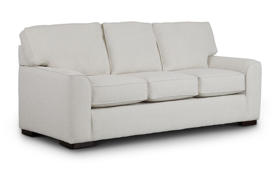 Austin White Fabric Memory Foam Sleeper