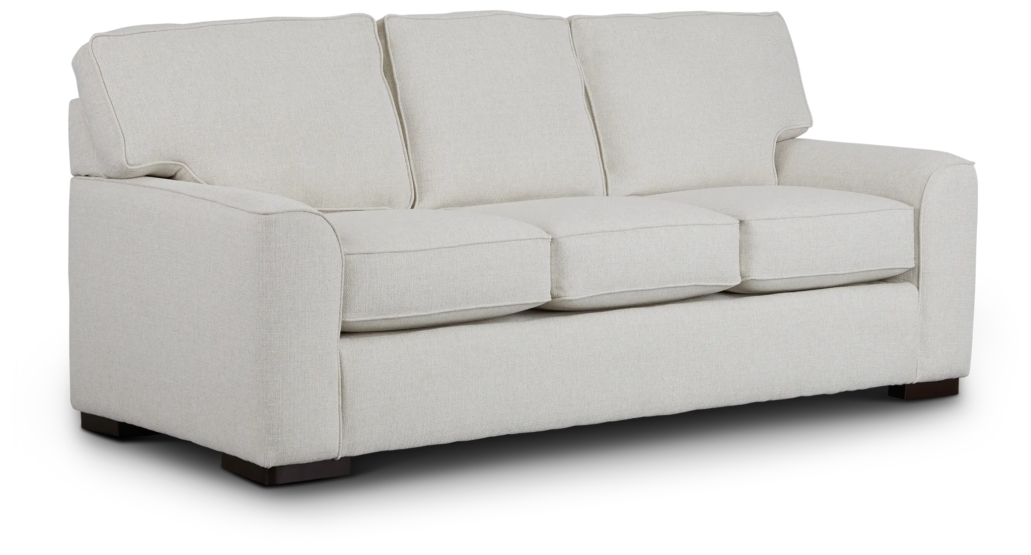 Austin White Fabric Memory Foam Sleeper