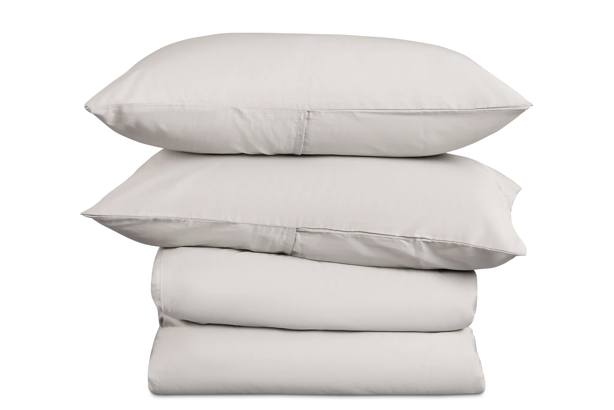 Rest & Renew Cotton Sateen Gray 300 Thread Duvet Set