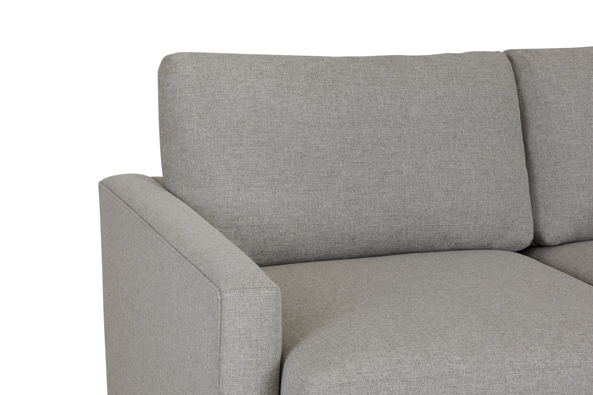 Noah Khaki Fabric Medium Two-arm Sectional