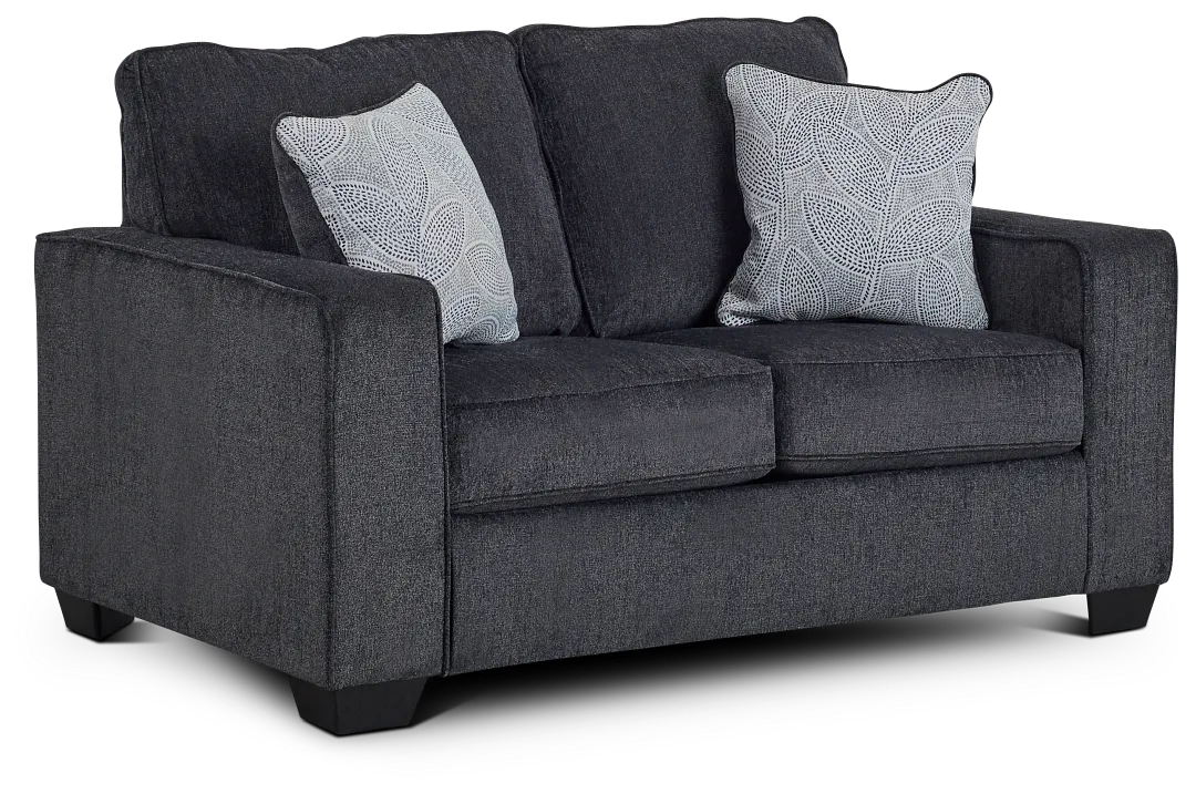 Altari Dark Gray Micro Loveseat