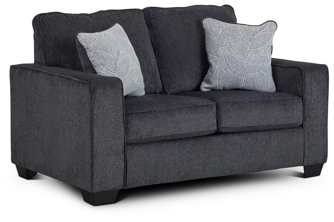 Altari Dark Gray Micro Loveseat Altari Dark Gray Micro Loveseat