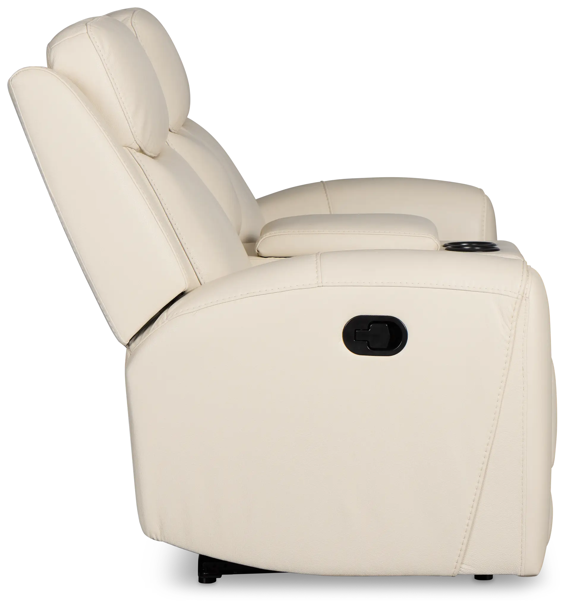 Walker Ivory Lthr/vinyl Reclining Console Loveseat Walker Ivory Lthr/vinyl Reclining Console Loveseat
