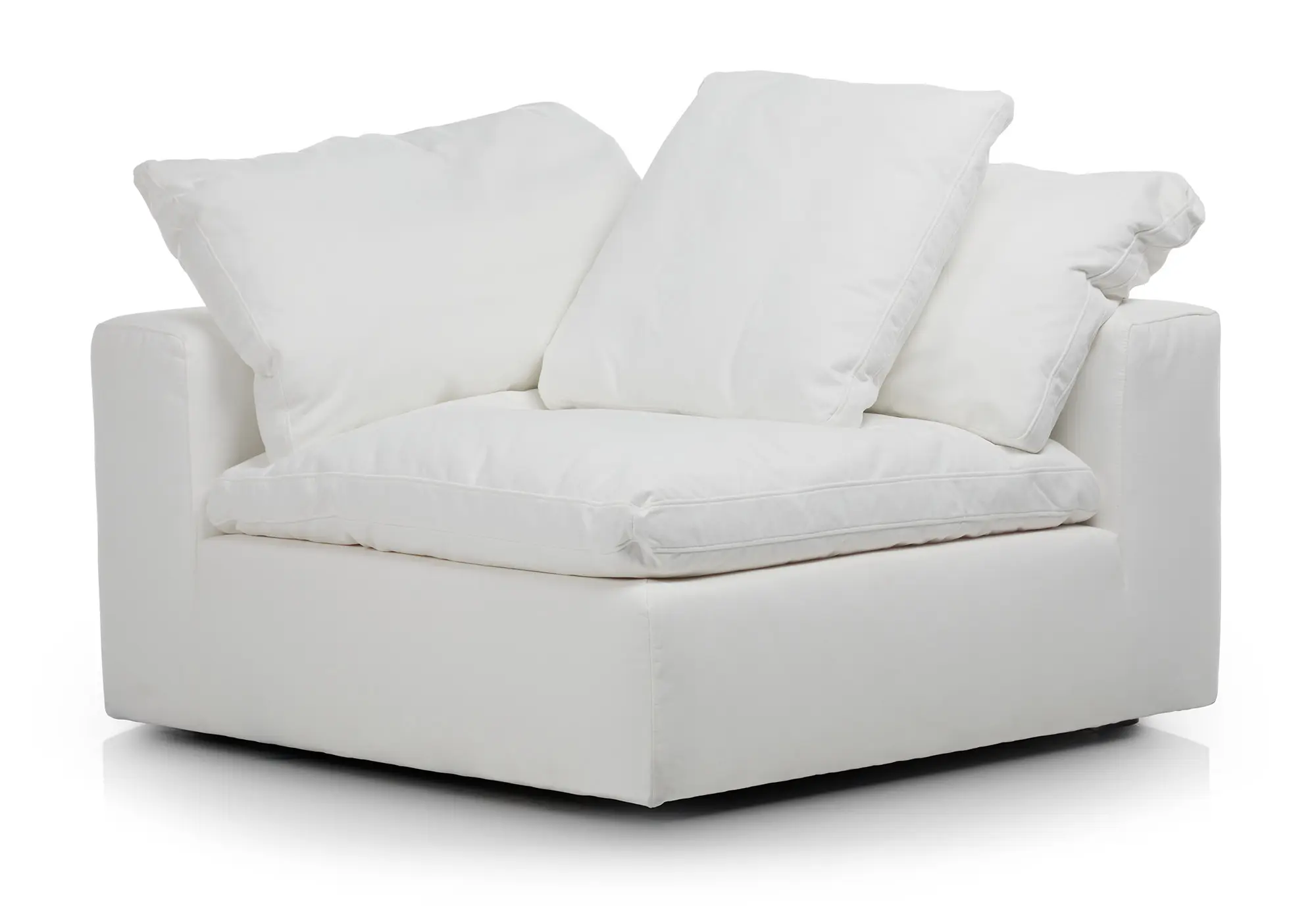Nixon White Fabric Corner Chair Nixon White Fabric Corner Chair