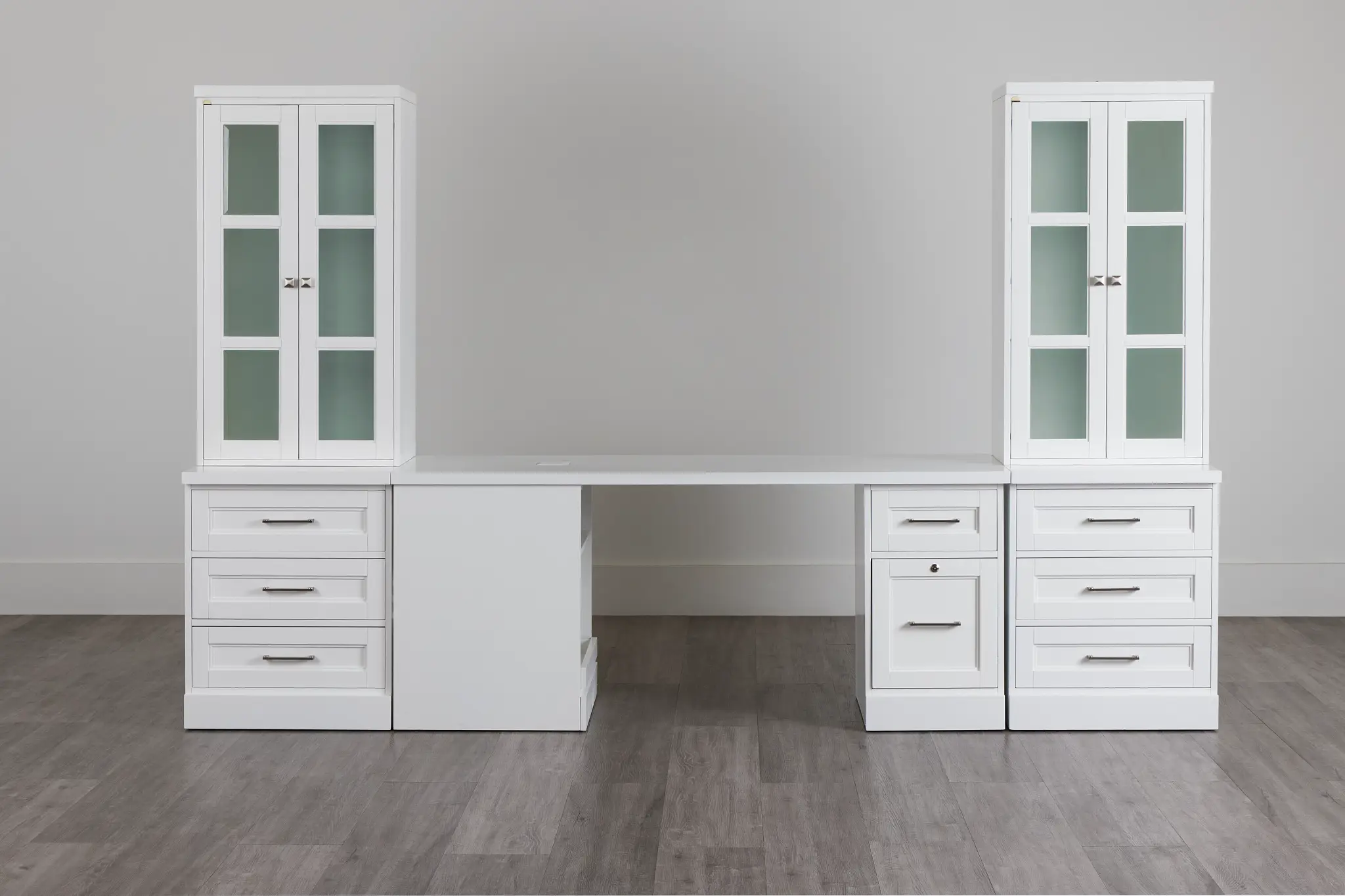 Newport White Small Peninsula Drawer Wall Desk Newport White Small Peninsula Drawer Wall Desk