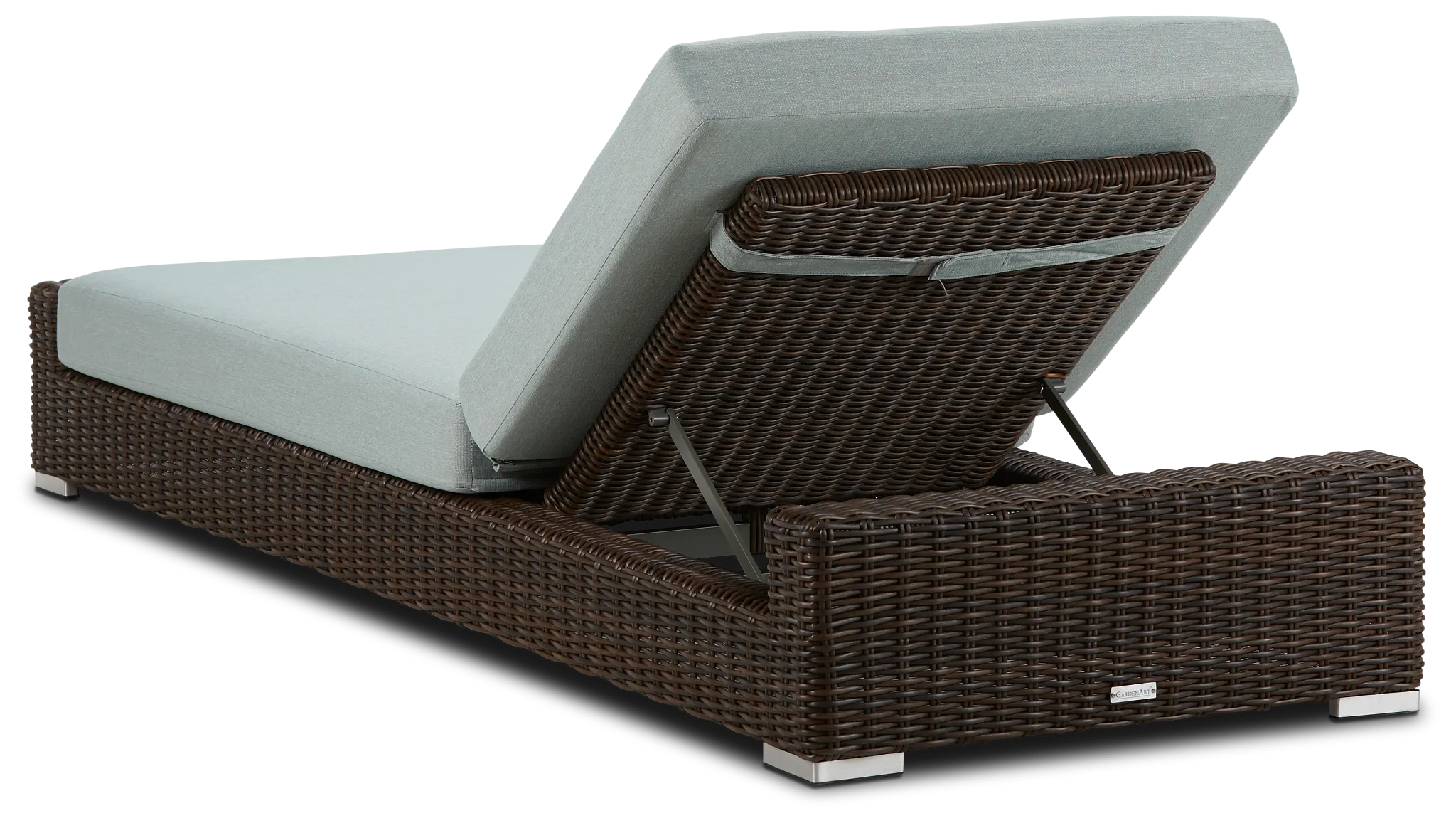 Southport Teal Woven Cushioned Chaise