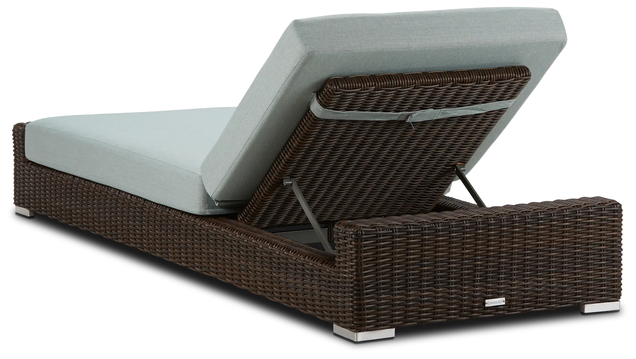 Southport Teal Woven Cushioned Chaise Southport Teal Woven Cushioned Chaise