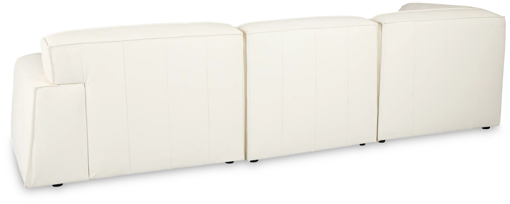 Blanca White Leather 4-piece Bumper Sectional Blanca White Leather 4-piece Bumper Sectional