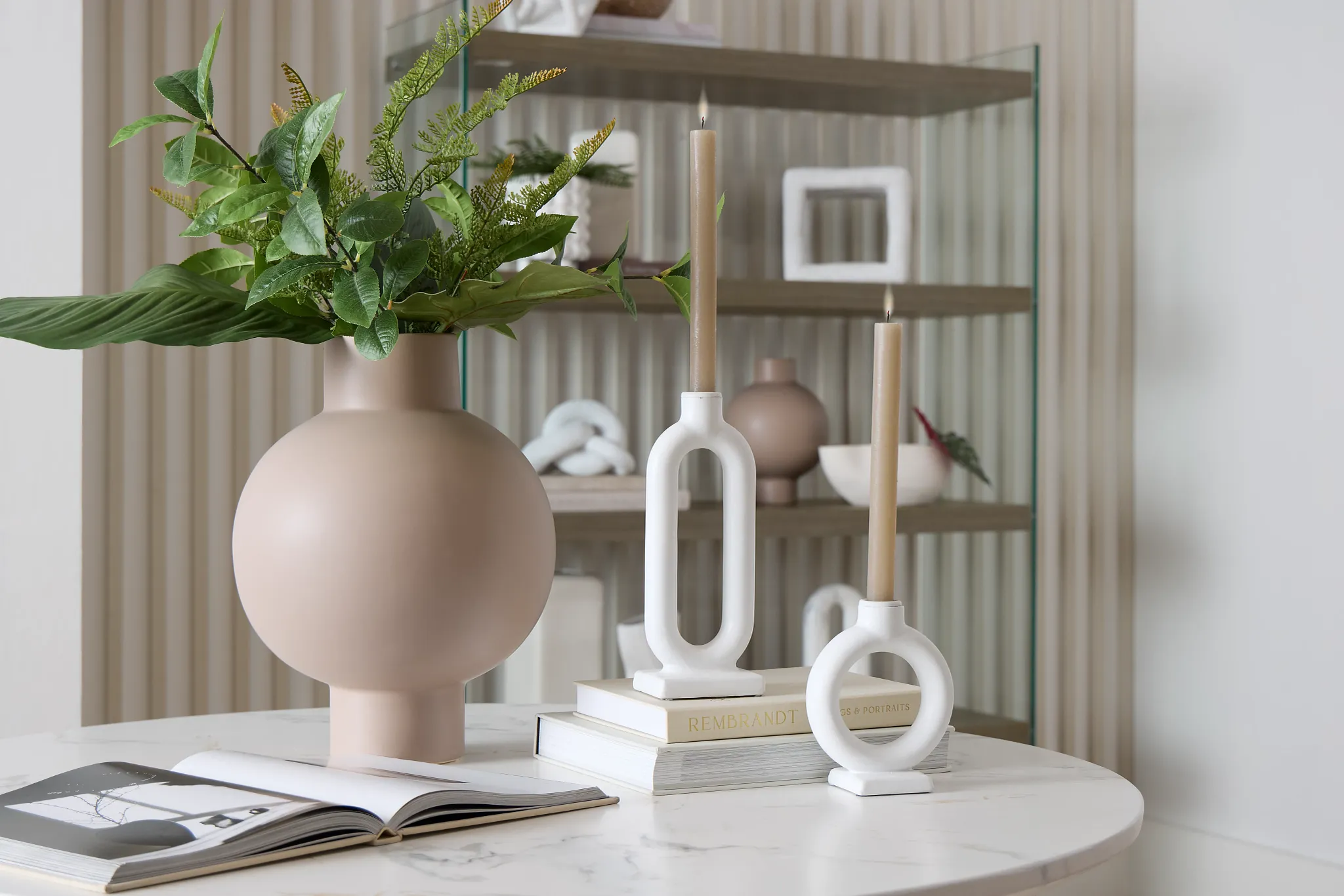 Doni Light Beige Medium Vase