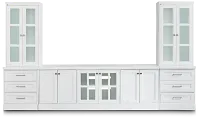 Newport White Large Drawer Entertainment Wall