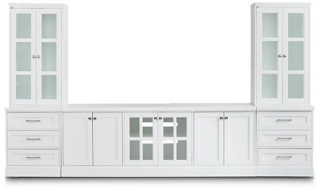 Newport White Large Drawer Entertainment Wall (1)