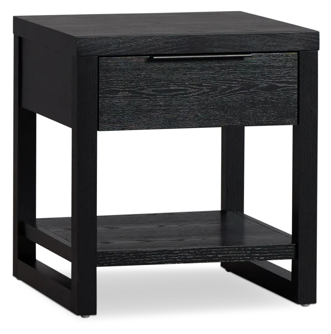 Williamsburg Black Square End Table
